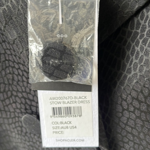 ACLER STOW BLAZER MINI DRESS IN BLACK size 4 - Picture 8 of 10